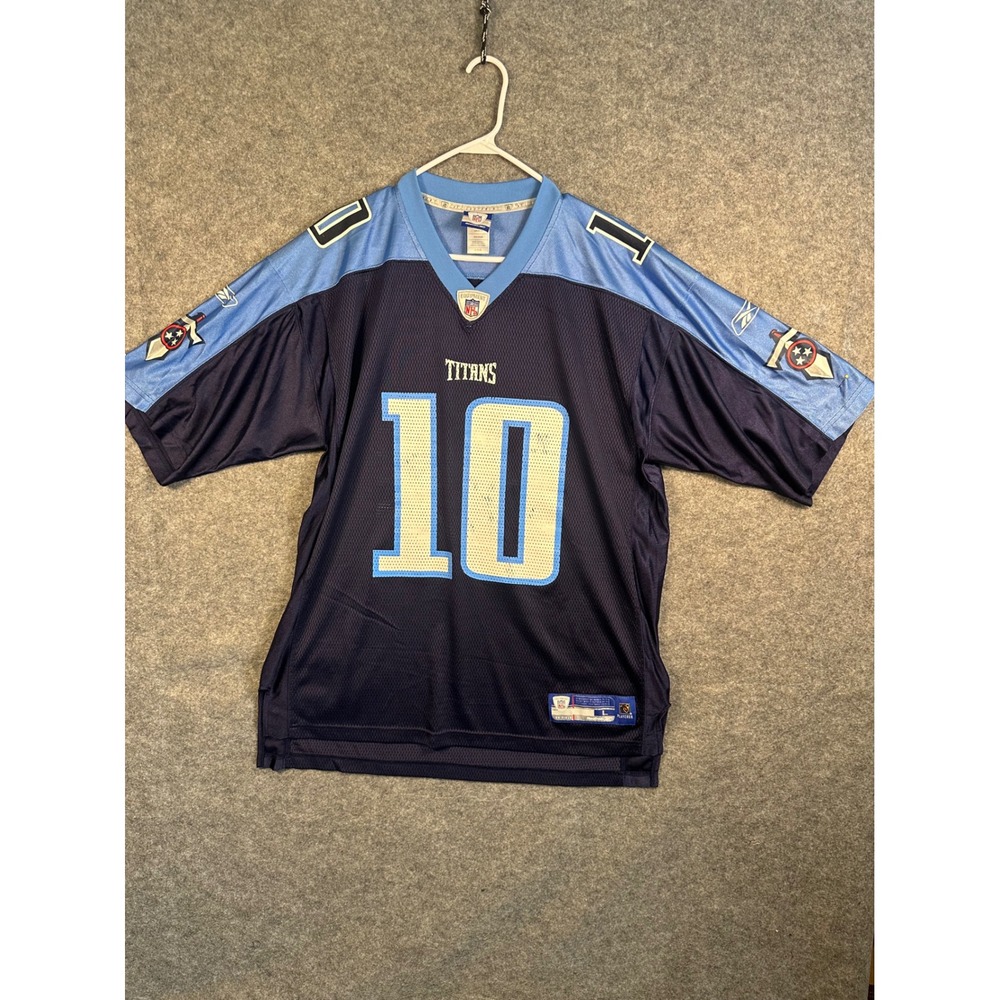 Mens Reebok Vince Young Tennessee Titans NFL Jersey Navy Blue S: Large 7009A 06